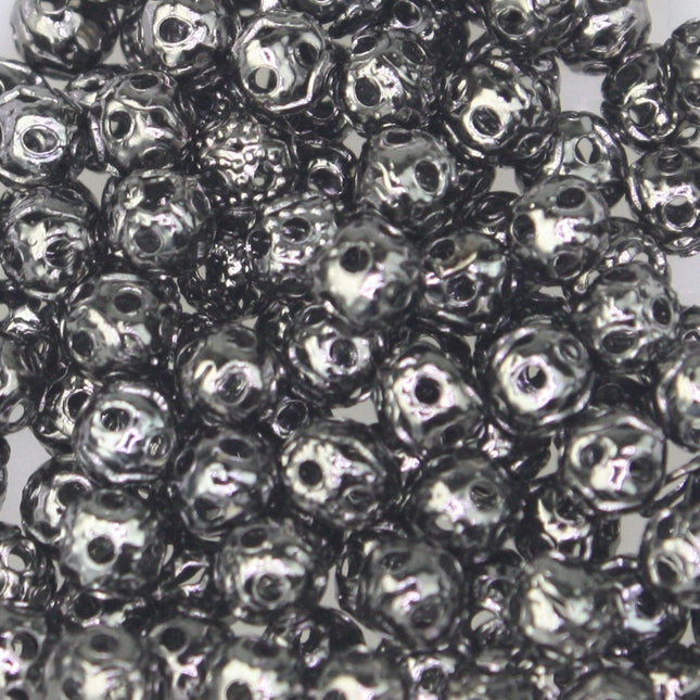 Wholesale Lot 500 pcs of Gunmetal Filigree Round Beads Spacer - 4mm