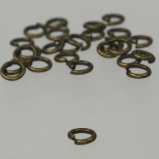 5mm Jump Rings, 200 Antique Brass Jump Rings / Bronze Open 5x1mm 18 Gauge 18G  Link Connector Open Jump Rings O Ring 10x5mm