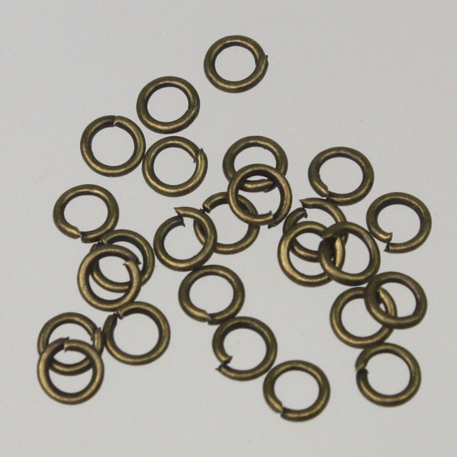 5mm Jump Rings, 200 Antique Brass Jump Rings / Bronze Open 5x1mm 18 Gauge 18G  Link Connector Open Jump Rings O Ring 10x5mm