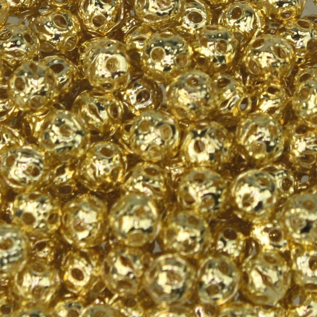 Wholesale Lot 500 pcs of Gold Plated Filigree Round Beads Spacer - 4mm