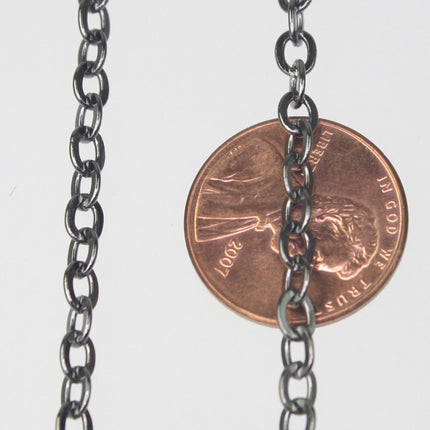 32 Ft of Gunmetal Flat Cable Sturdy SOLDERED Heavy Chain 4X5mm 22Gauge - 45F