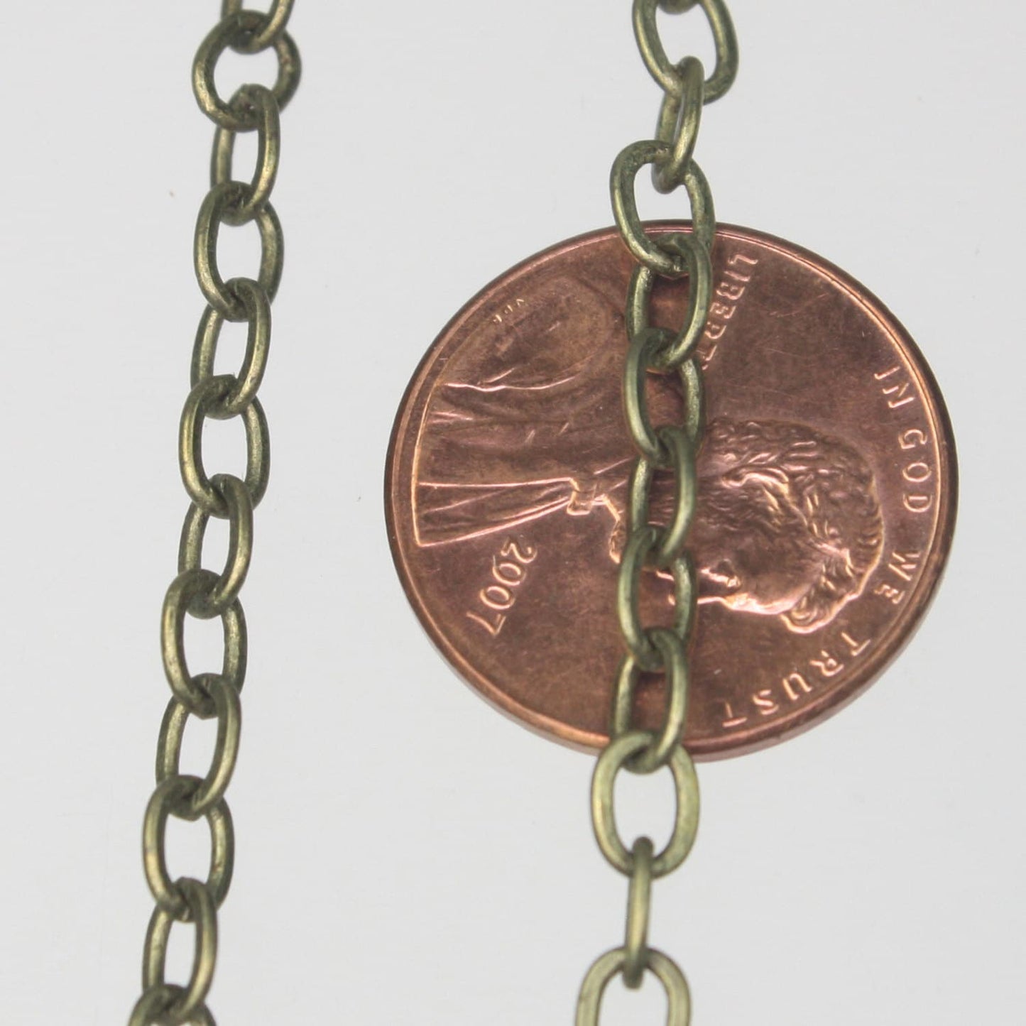 100 ft of Antiqued Brass Flat Cable Sturdy SOLDERED Heavy Chain 4X5mm 22Gauge - 45F