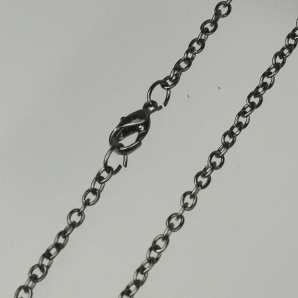 5 pcs of Ready to wear Gunmetal Cable Chain Necklace with Lobster Clasp - 24inch(60cm) - NEC07S-24