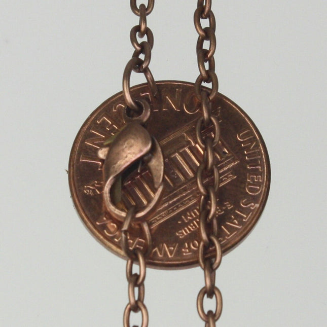 5 pcs of Ready to wear Antique Copper Cable Chain Necklace with Lobster Clasp - 24inch(60cm) - NEC07S-24