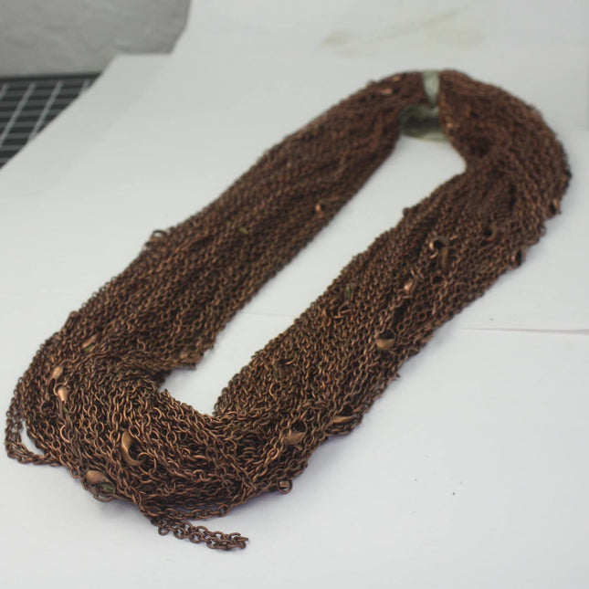 5 pcs of Ready to wear Antique Copper Cable Chain Necklace with Lobster Clasp - 24inch(60cm) - NEC07S-24