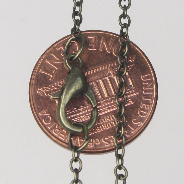 5 pcs of Ready to wear Antique Brass SOLDERED Cable Chain Necklace with Lobster Clasp - 20inch(52cm) - NEC245S-20