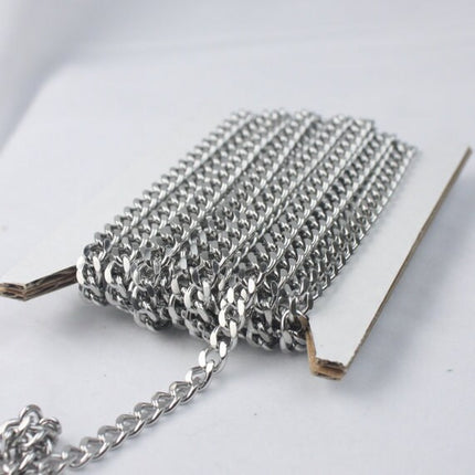 10 ft of Surgical Stainless Steel Miami Cuban Curb Sturdy BIG Curb chain - 4.5mm width 16G Wire - ST45MCU
