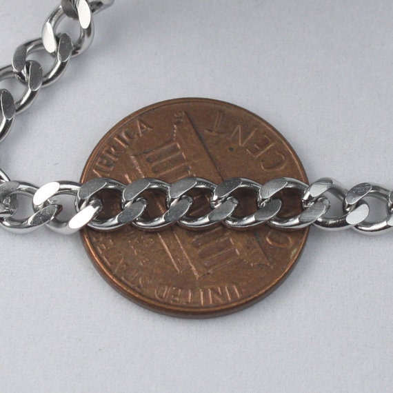 30 ft of Surgical Stainless Steel Miami Cuban Curb Sturdy BIG Curb chain - 4.5mm width 16G Wire - ST45MCU