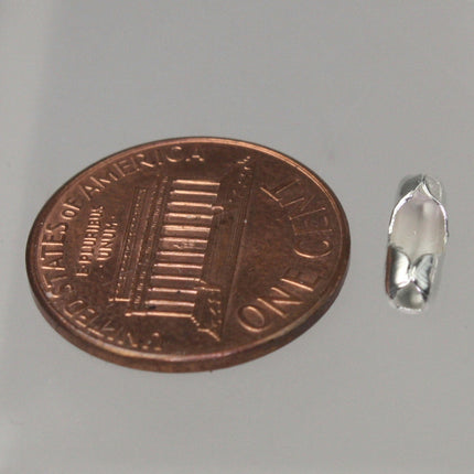 100pcs of Silver Plated ball chain connector for 2.4mm - Insert type