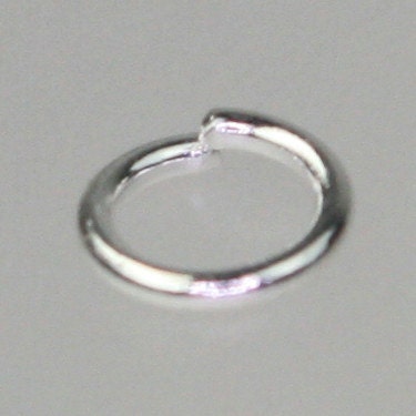 4mm Jump Rings, 200 pcs of Sterling Silver Plated Jump Rings / Jumprings - 4mm 24 gauge 0.5mm Link Connector Open Jump Rings - 5x4mm