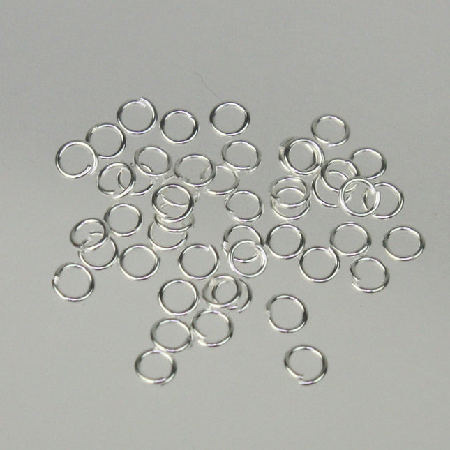 3mm Jump Rings, 200 Sterling Silver Plated Jump Rings Jumprings Open 3x0.5mm 24 Gauge 24G Link Connector Open Jump Rings