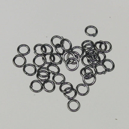 3mm Jump Rings, 200 Gunmetal Jump Rings Jumprings Open 3x0.5mm 24 Gauge 24G Link Connector Open Jump Rings - 5x3mm