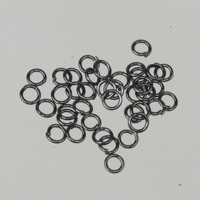 3mm Jump Rings, 200 Gunmetal Jump Rings Jumprings Open 3x0.5mm 24 Gauge 24G Link Connector Open Jump Rings - 5x3mm