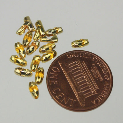 100pcs of Gold Plated ball chain connector for 1.5mm and 1.2mm chain - Insert Type - BALLCON15