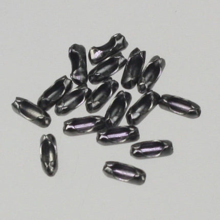 100pcs of Gunmetal ball chain connector for 1.5mm and 1.2mm chain - Insert Type - BALLCON15