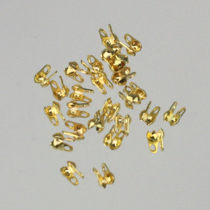 100pcs of Gold Plated ball chain connector for ONLY 1.2mm chain (Crimp type)