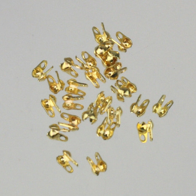 100pcs of Gold Plated ball chain connector for ONLY 1.2mm chain (Crimp type)