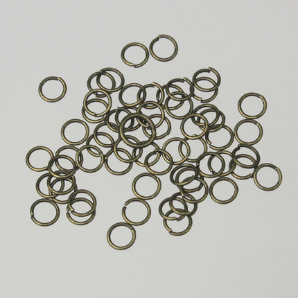 4mm Jump Rings, 200 Antique Brass Jump Rings / Bronze Open 4x0.5mm 24 Gauge  Link Connector Open Jump Rings O Ring - 5x4mm