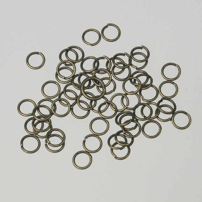 4mm Jump Rings, 200 Antique Brass Jump Rings / Bronze Open 4x0.5mm 24 Gauge  Link Connector Open Jump Rings O Ring - 5x4mm