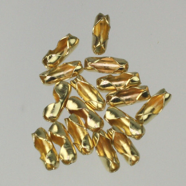 50 pcs of RAW Brass ball chain insert type connector for 2.4mm chain