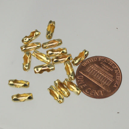 50 pcs of RAW Brass ball chain insert type connector for 2.4mm chain