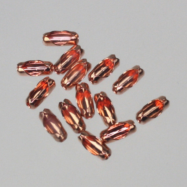 100pcs of Bright Copper Plated ball chain connector for 1.5mm and 1.2mm chain - Insert Type