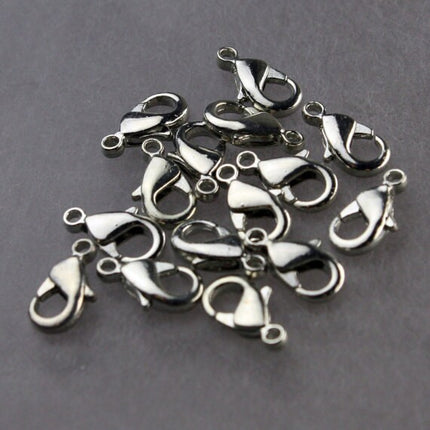 Sample 3 ft spool of Rhodium Plated SOLDERED Curb Chain - 1.6mm SOLDERED Link - with Matching Jumpring(10pcs) and Lobster (2pcs) - 1.6S
