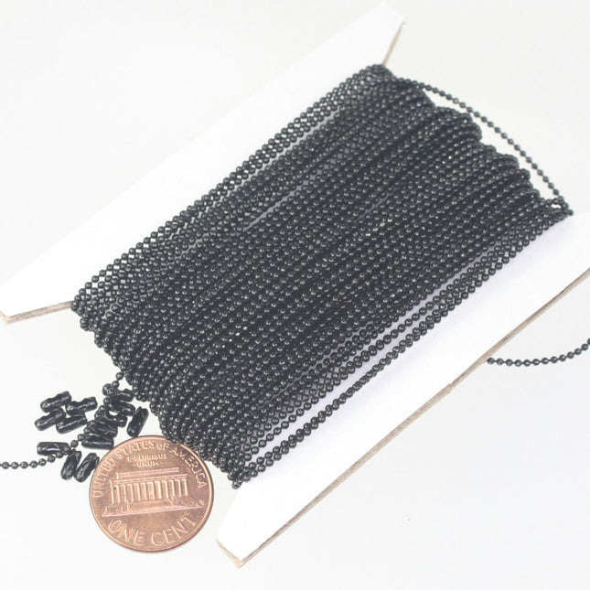 Black Chain 32feet Ball Chain ROUND micro ball chain - 1.2mm ball size 12BALL
