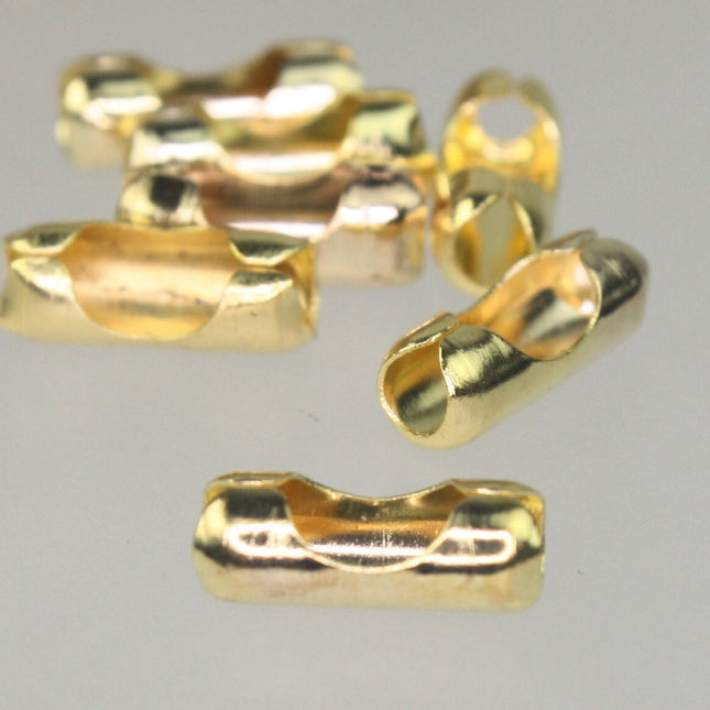 50pcs of Gold Plated ball chain connector for 3.2mm - Insert Type