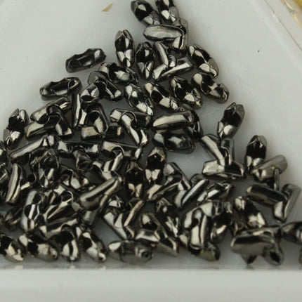 32 ft. Antique Silver Rhodium Plated on Brass Faceted Ball Chain - 1.5mm Ball w/ FREE 50 pcs Connector (Insert) - 15DC