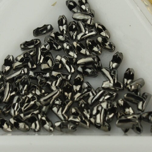 Rhodium Plated facet BALL Chain - 10 ft. spool of Bulk Ball chain  Wholesale - 1.5mm w/ FREE 10 connectors (Insert) - 15DC
