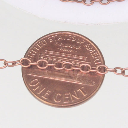 300 feet of Antique Copper Chain bulk Chain, Antique Copper (red copper) Plated Cable Chain - 2.6x2.1mm SOLDERED Link - 2621S