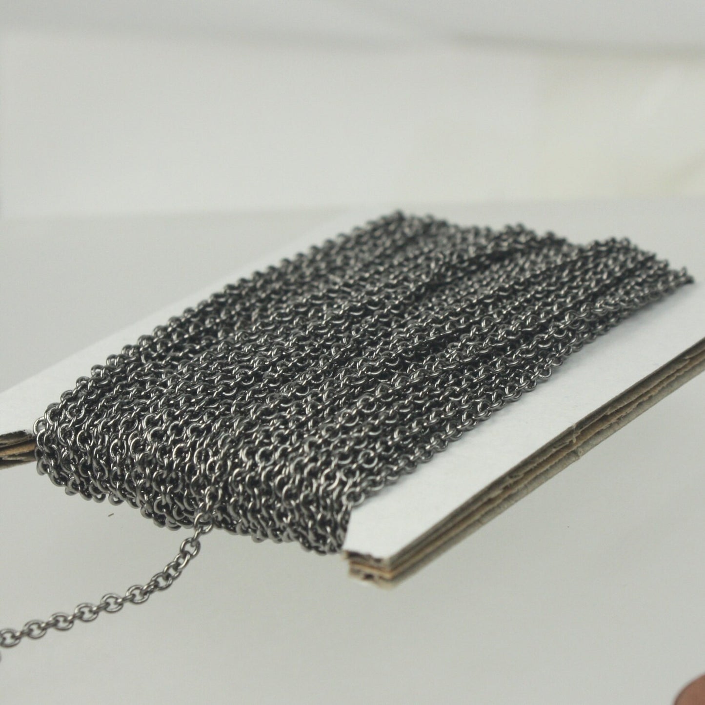 300 Ft Gunmetal Round SOLDERED Cable Chain - 2.6x2.1mm SOLDERED Link - Ship from California USA - 2621S