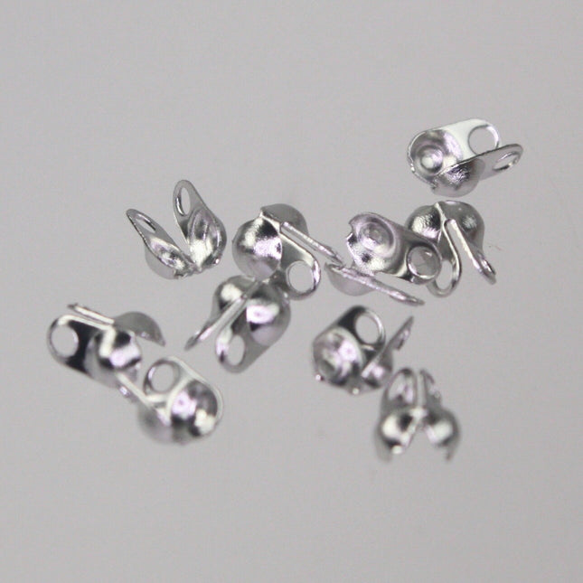 100pcs of STAINLESS Ball Chain Connectors Clasps - for 1.5mm ball chain - Crimp Type - ST15BALL