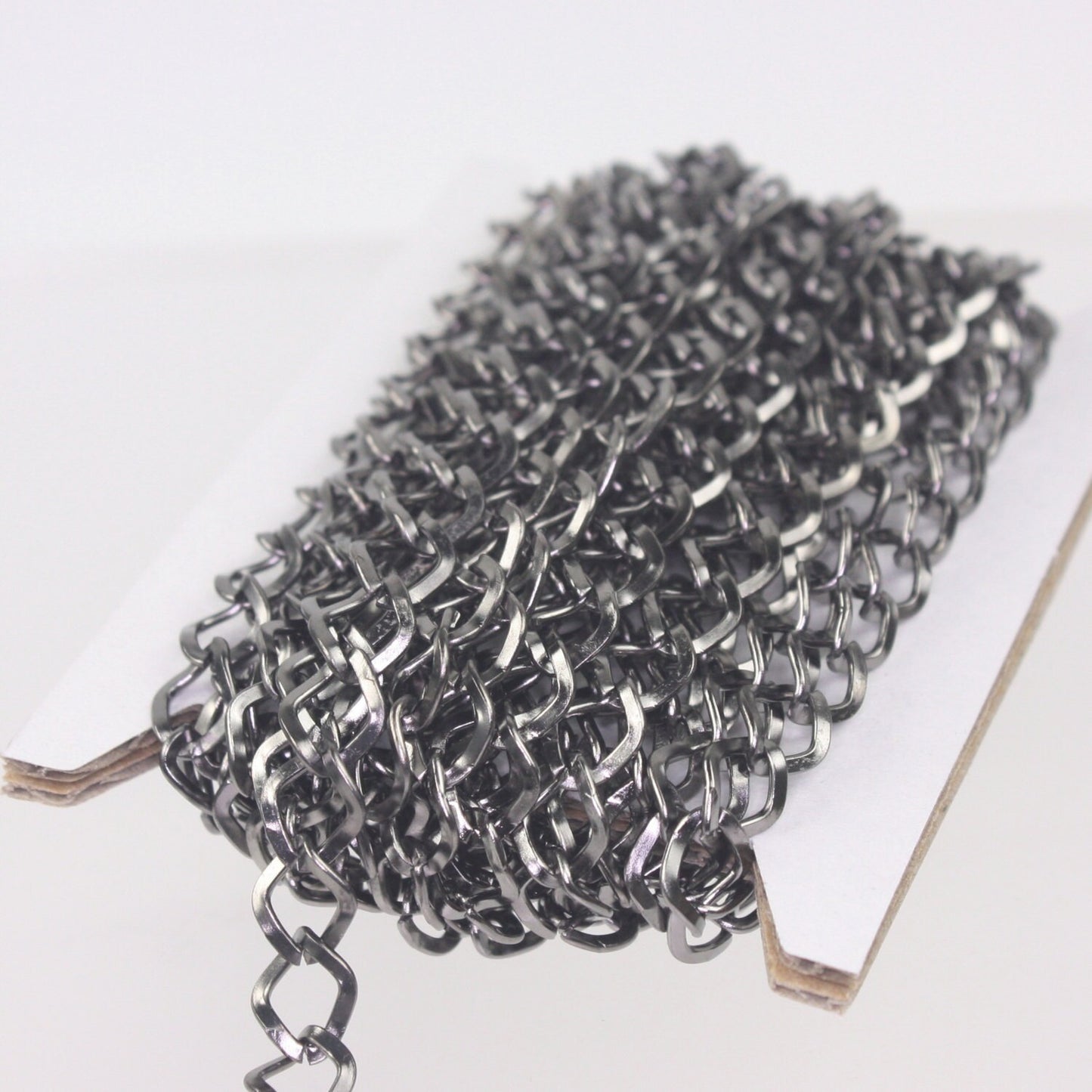 Gunmetal Curb Chain Bulk, 32 ft of Big Hammered Curb Chain - 8.7x7.3mm Unsoldered - Necklace Bracelet Wholesale DIY Chain - 8773CU