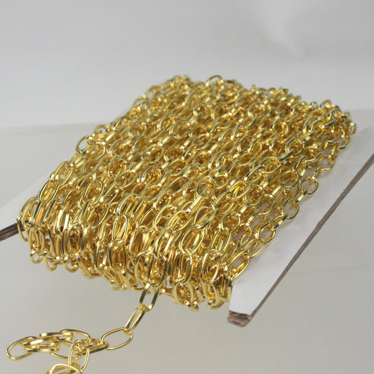 32 ft. of Gold Plated Drawn Cable Chain - 9x4.5mm Unsoldered Link- 9045DR
