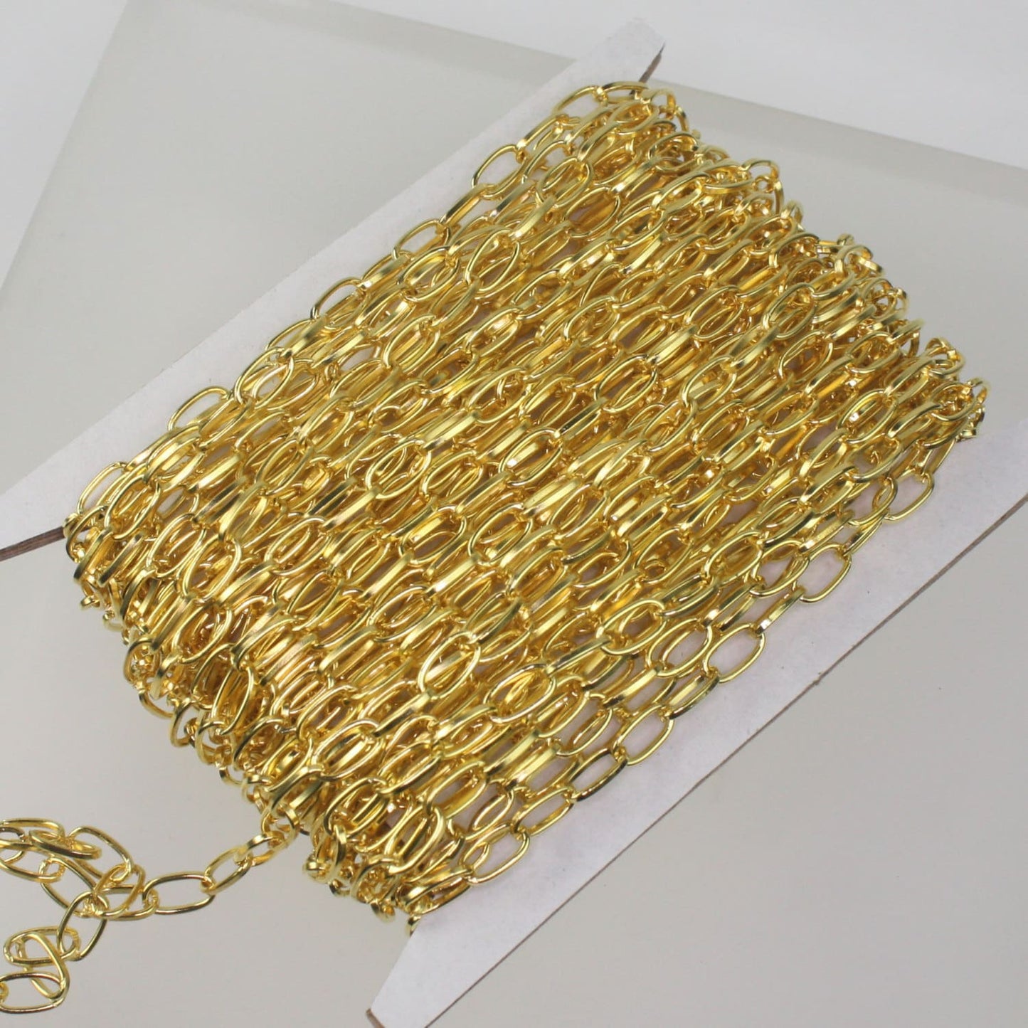 32 ft. of Gold Plated Drawn Cable Chain - 9x4.5mm Unsoldered Link- 9045DR