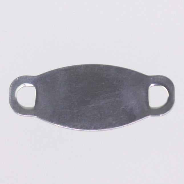 5 pcs Stainless Steel Bracelet Tags Stamping Link Blanks - about 5/8"x1-1/2" OVAL Blank Message Metal Bar