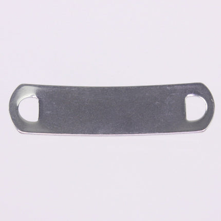 10pcs Stainless Steel Bracelet Tags Stamping Link Blanks - 3/8"x1.5" Rectangle Blank Message Metal Bar Tag Charms