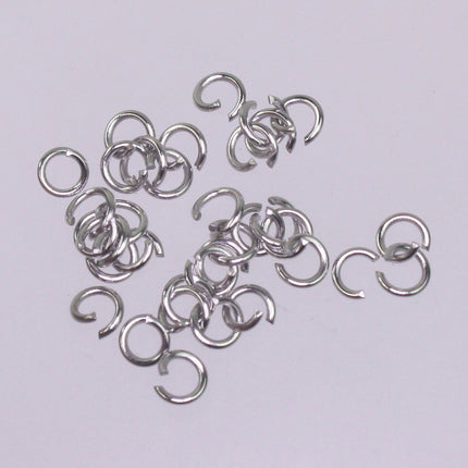 10 Stainless Steel Moon Tags Charms - Blank Stamping Metal Flat Discs Tags with Jump Rings - 16x12mm 18gauge 18G (1.0mm Thickness)