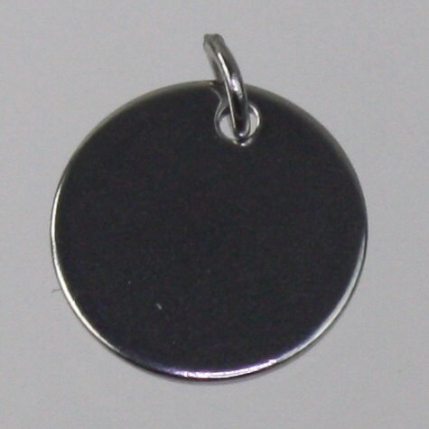 10 Stainless Steel Stamping Round Tags Charms - Blank Stamping Metal Flat Discs Tags with Jump Rings - 12mm 18gauge 18G (1.0mm Thickness)