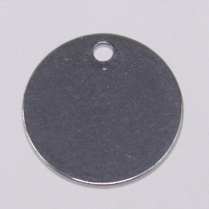 10 Stainless Steel Stamping Round Tags Charms - Blank Stamping Metal Flat Discs Tags with Jump Rings - 12mm 18gauge 18G (1.0mm Thickness)