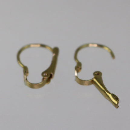 50 raw Brass Bronze Leverback Earrings earwire - 16X11mm