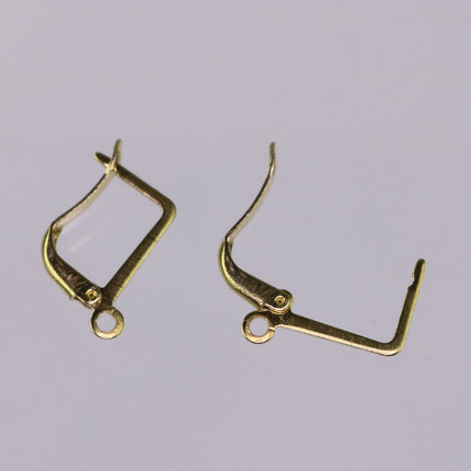 50 raw Brass Bronze Leverback Earrings earwire - 20X13mm