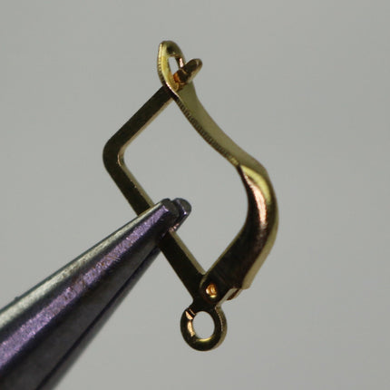 50 raw Brass Bronze Leverback Earrings earwire - 20X13mm