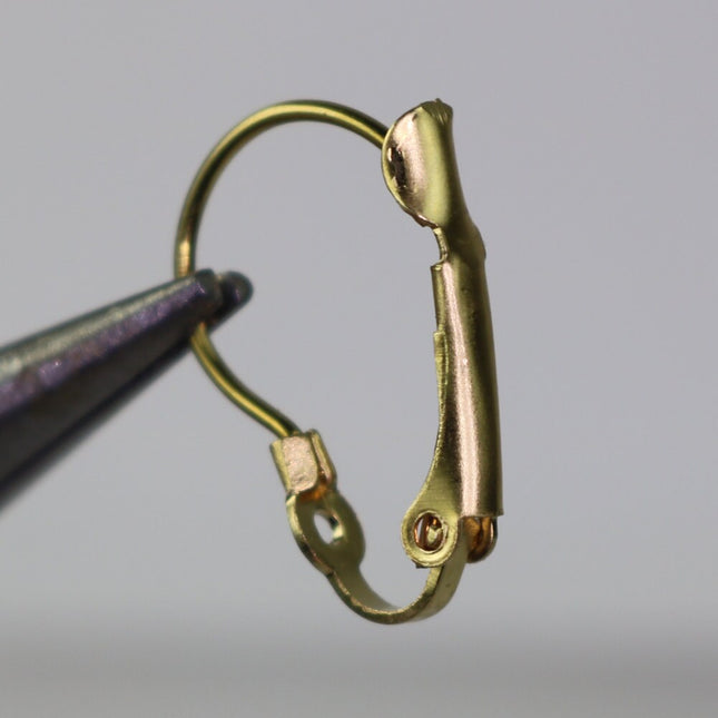 50 raw Brass Bronze Leverback Earrings earwire - 19X13mm