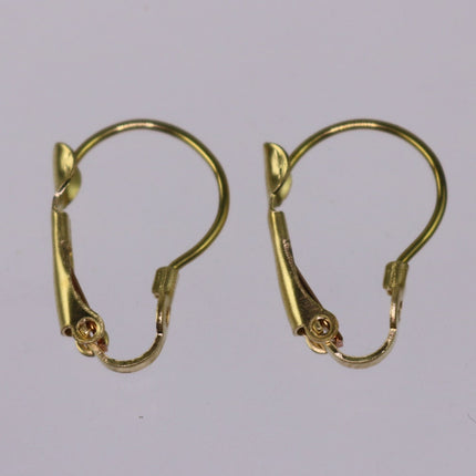 50 raw Brass Bronze Leverback Earrings earwire - 16X11mm