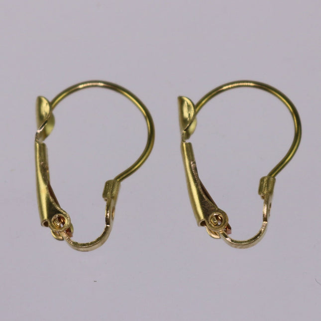 50 raw Brass Bronze Leverback Earrings earwire - 16X11mm