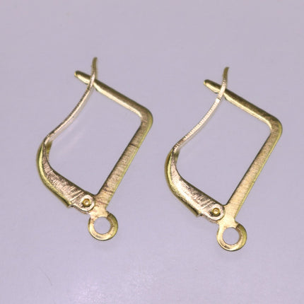 50 raw Brass Bronze Leverback Earrings earwire - 20X13mm