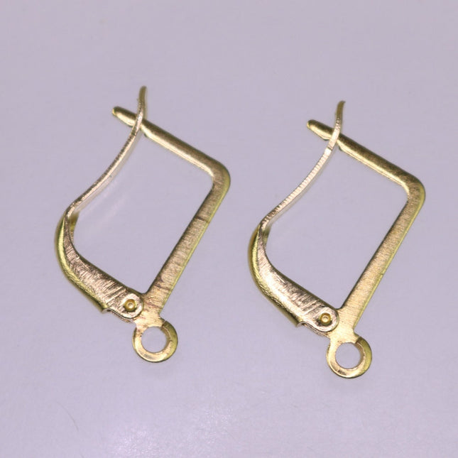 50 raw Brass Bronze Leverback Earrings earwire - 20X13mm